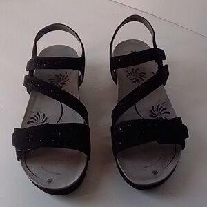 abeo Camille Black Stones Sandals AC-50449A